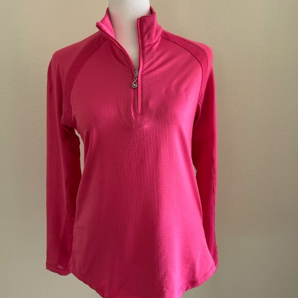 San Soleil Tops - San Soleil Top Mesh 1/4 Zip Shirt Long Sleeve Womens XS Pink UPF 50 Golf Tennis